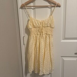 Urban Outfitters Cream Floral Dress